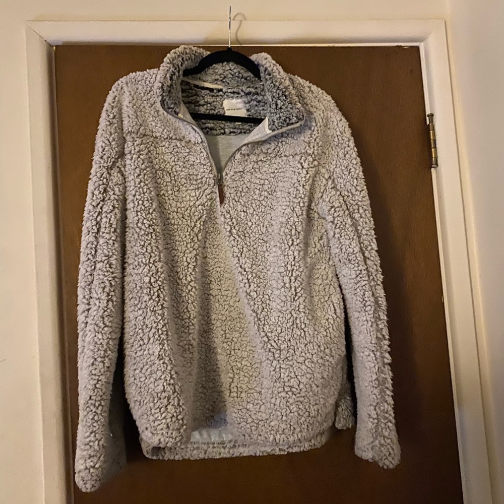 ♡ Thread & Supply Gray Fleece Pullover ♡